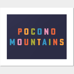 Poconos Pennsylvania Vacation Pocono Mountains Rainbow Type Posters and Art